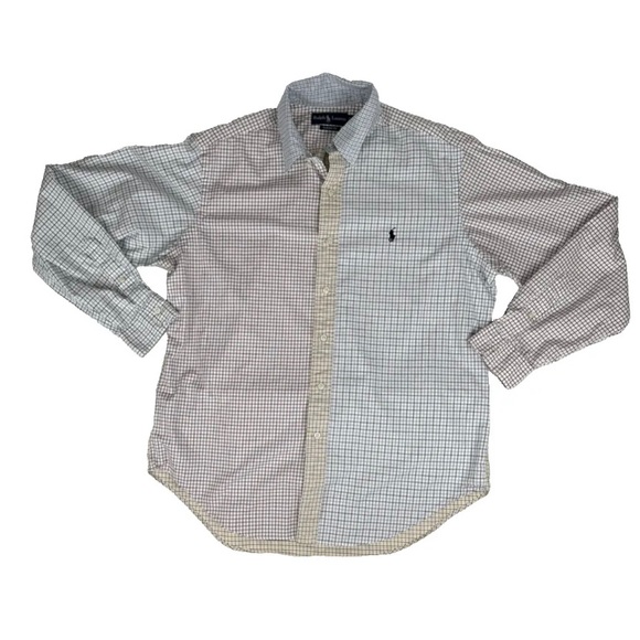 Ralph Lauren Classic Fit Color Block Checks Plaid Unique Men’s shirt size Large - Picture 9 of 9